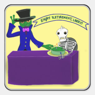 Adesivo Quadrado Sapo com Vinheta de Reforma Adequada