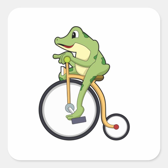 Adesivo Quadrado Sapo em Circo com Bicycle.PNG (Frente)