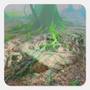 Adesivo Quadrado Sapo Mossy