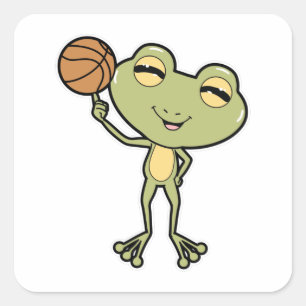 Adesivo Quadrado Sapo no basquetebol