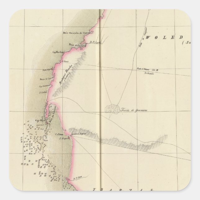 Adesivo Quadrado Sara Ocidental, África 12 (Frente)