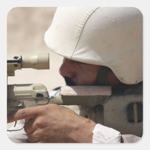 Adesivo Quadrado Sargento do Exército iraquiano em mira