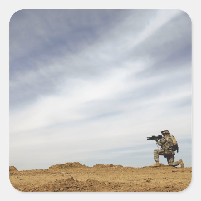 Adesivo Quadrado Sargento fornece segurança (Frente)