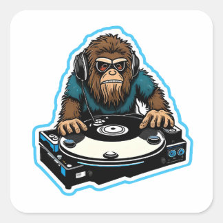 Adesivo Quadrado Sasquatch DJ