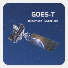 Adesivo Quadrado Satélite de clima GOES-T
