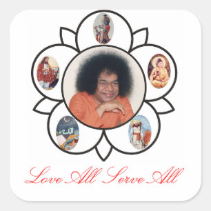 Adesivo Quadrado Sathya Sai Baba Sticker