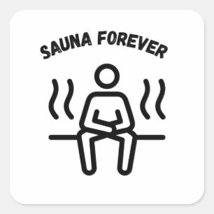 Adesivo Quadrado Sauna Forever Saunas