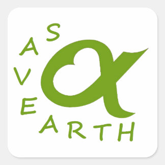 Adesivo Quadrado save earth planète