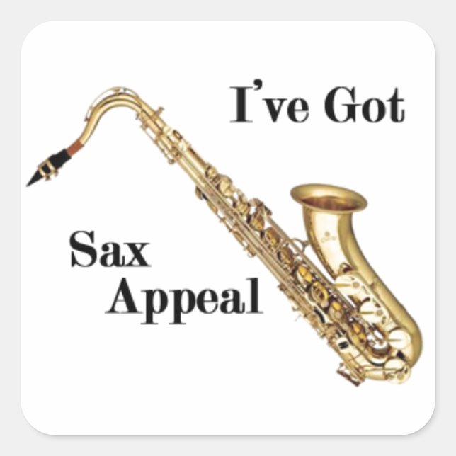 Adesivo Quadrado saxofone (Frente)