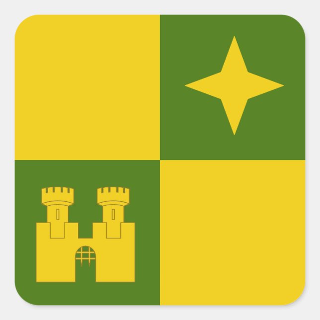 Adesivo Quadrado SCA Castle North Populace Badge Square Sticker (Frente)