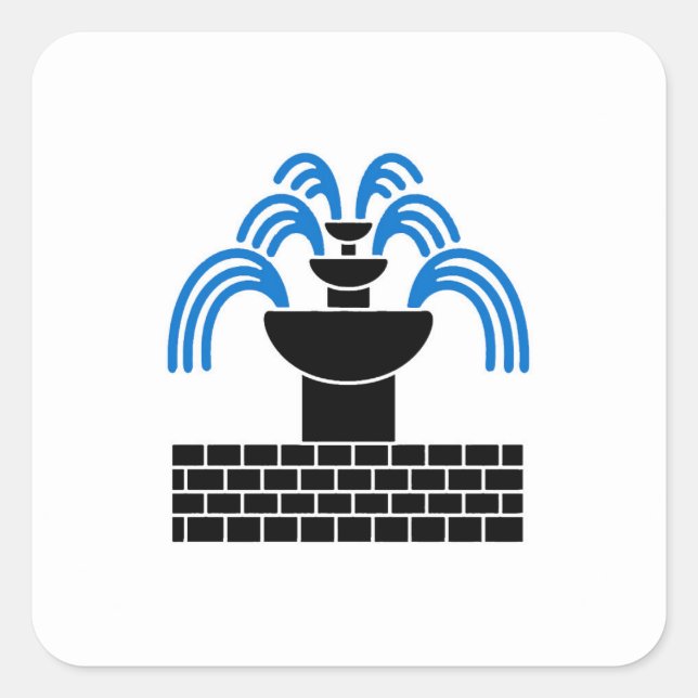 Adesivo Quadrado SCA Fontaine dans Sable Population Crachá (Frente)