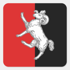 Adesivo Quadrado SCA Gleann Abhann Populace Crachá Sticker