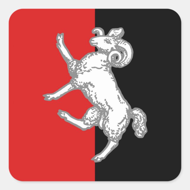 Adesivo Quadrado SCA Gleann Abhann Populace Crachá Sticker (Frente)