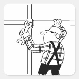 Adesivo Quadrado Scaffolder com Scaffolding