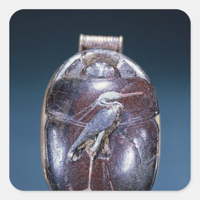 Adesivo Quadrado Scarab com Heron, de Tutankhamun (Frente)