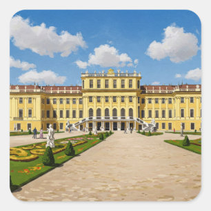 Adesivo Quadrado Schönbrunn Palace Viena Áustria Viagem