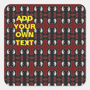 Adesivo Quadrado Sci-Fi - Lanore de Poe de fantasia e Annabelle Lee