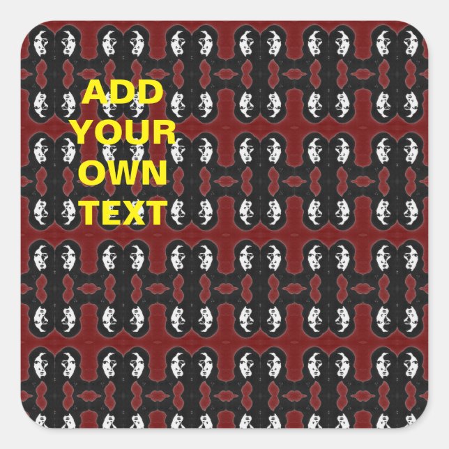 Adesivo Quadrado Sci-Fi - Lanore de Poe de fantasia e Annabelle Lee (Frente)