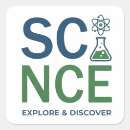 Adesivo Quadrado Science Teacher Typography Design