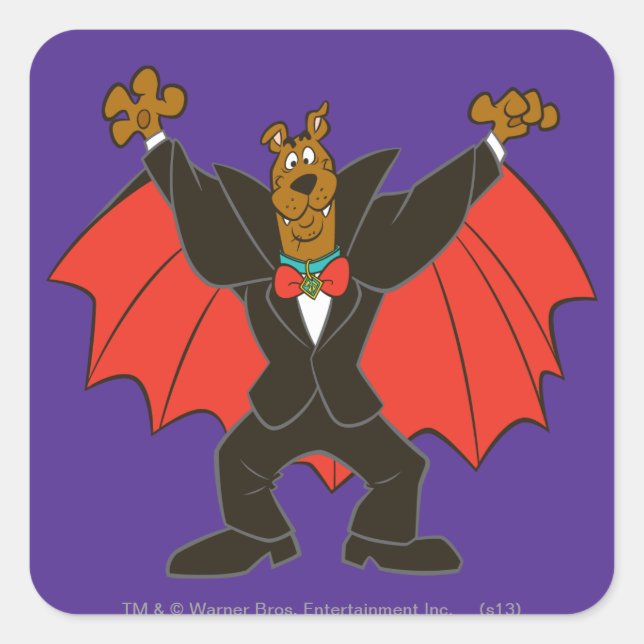 Adesivo Quadrado Scooby Dracula (Frente)