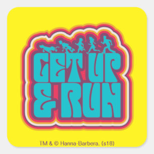 Adesivo Quadrado Scooby e o grupo "levantam-se & funcionam-se" o