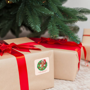 Adesivo Quadrado Scooby na coroa de Natal - Personalizado