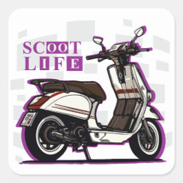 Adesivo Quadrado Scooter