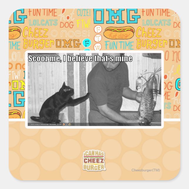 Adesivo Quadrado Scooz me, acredito que é meu (Frente)