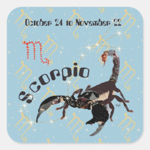 Adesivo Quadrado Scorpio October 24 to de novembros de 22