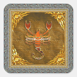 Adesivo Quadrado Scorpio Sticker