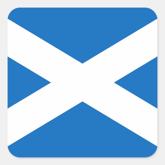 Adesivo Quadrado Scotland Flag Saltyre (Frente)