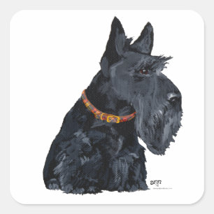 Adesivo Quadrado Scottish Terrier Sticker