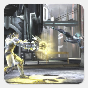 Adesivo Quadrado Screenshot: Cyborg contra Nightwing 2