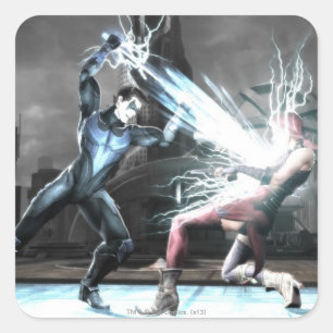 Adesivo Quadrado Screenshot: Nightwing contra o harley