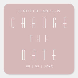 Adesivo Quadrado script moderno minimalista muda a data