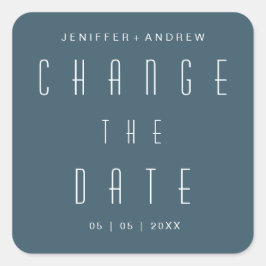 Adesivo Quadrado script moderno minimalista muda a data