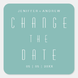 Adesivo Quadrado script moderno minimalista muda a data