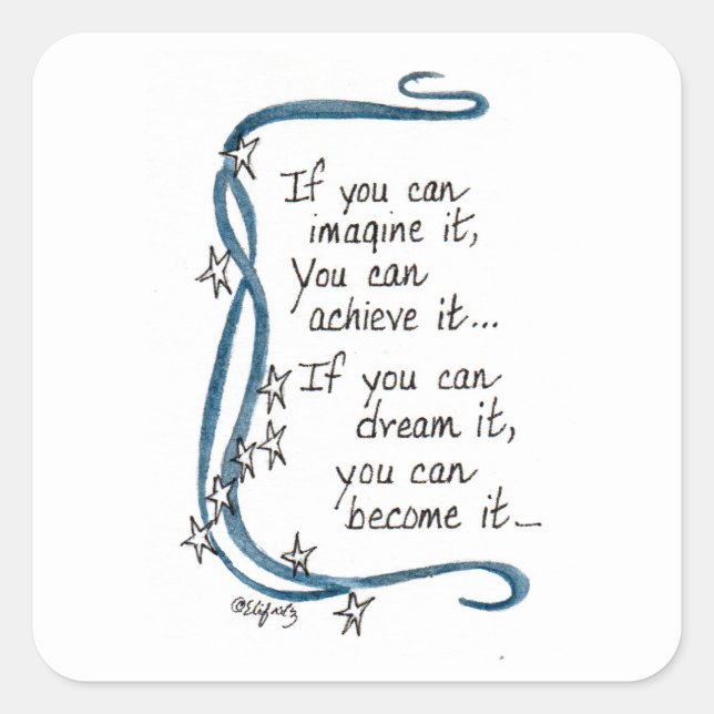 Adesivo Quadrado Se Consegue Imaginar.... (Frente)