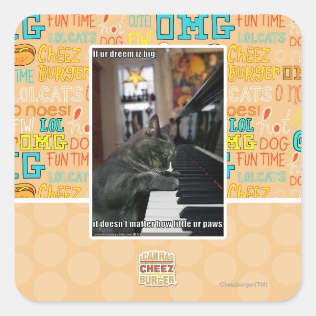 Adesivo Quadrado Se o nosso sonho é grande (Frente)