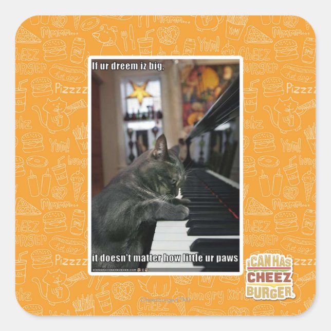 Adesivo Quadrado Se o nosso sonho é grande (Frente)