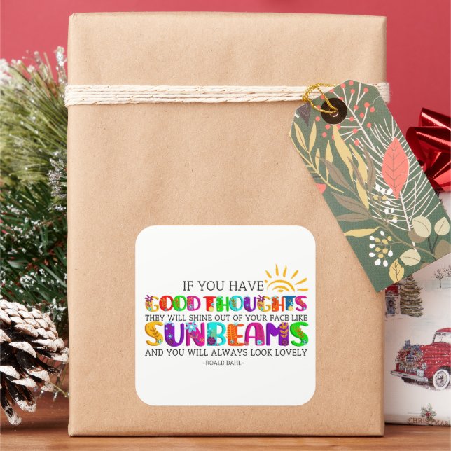 Adesivo Quadrado Se Tiver Boas Ideias Eles Irão Brilhar (Feriado)