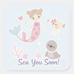 Adesivo Quadrado Sea You Soon
