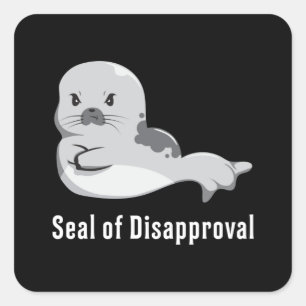 Adesivo Quadrado Seal Lover Sealife Animal Sea Lion Seals Dom Idea
