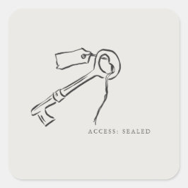 Adesivo Quadrado Sealed Key- Regency Correspondence Archive