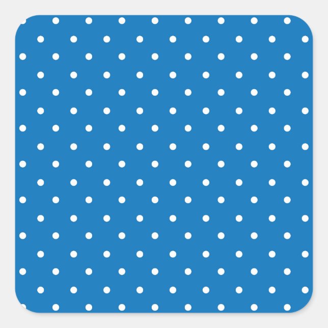 Adesivo Quadrado Seamless blue background polka dot pattern  (Frente)