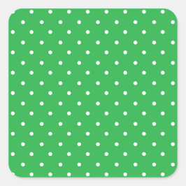 Adesivo Quadrado Seamless green background polka dot pattern