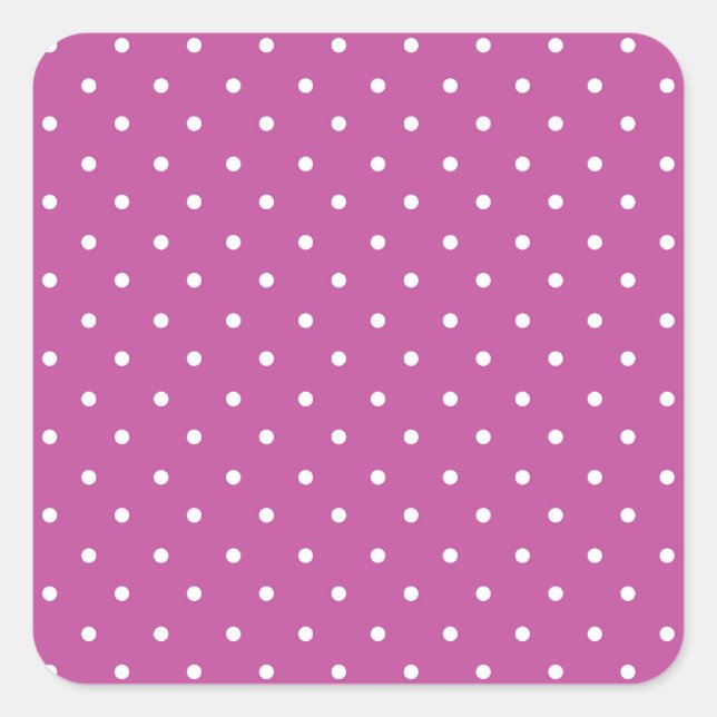 Adesivo Quadrado Seamless magenta background polka dot pattern (Frente)