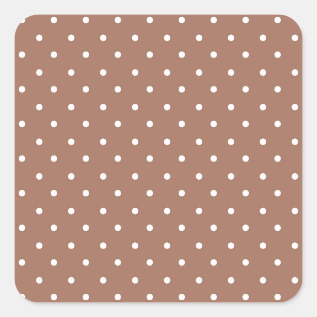 Adesivo Quadrado Seamless medium brown polka dot  pattern (Frente)