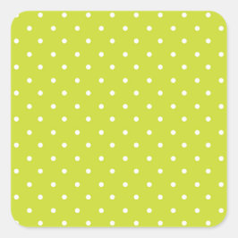 Adesivo Quadrado Seamless pattern  bright lime polka dot pattern