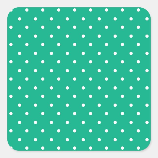 Adesivo Quadrado Seamless solid teal polka dot pattern (Frente)